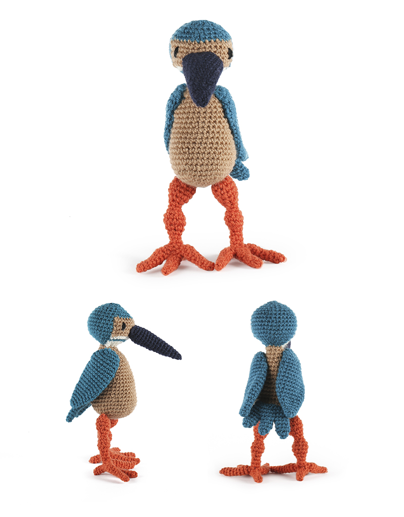 toft ed's animal ben the kingfisher amigurumi crochet